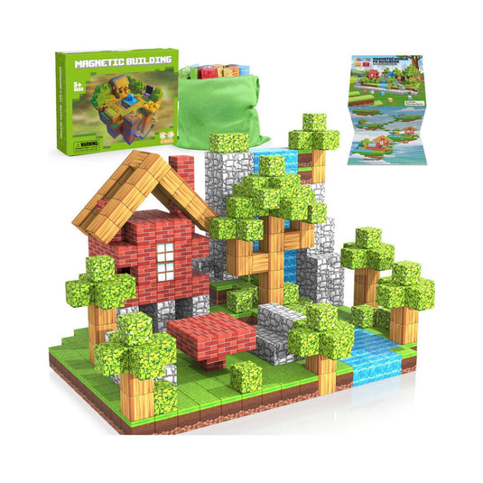 Minecraft Magnetic Blocks Magnetic Building Toy - Original Forest Set