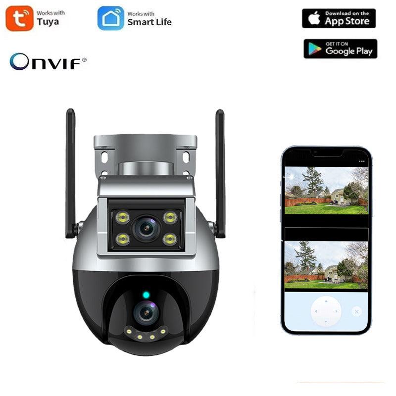 Load image into Gallery viewer, [Dual Lens]][TUYA Smart Home] 2MP Dual Camera Lens Wireless Wire-Free IP66 Outdoor PTZ Camera - Polar Tech Australia
