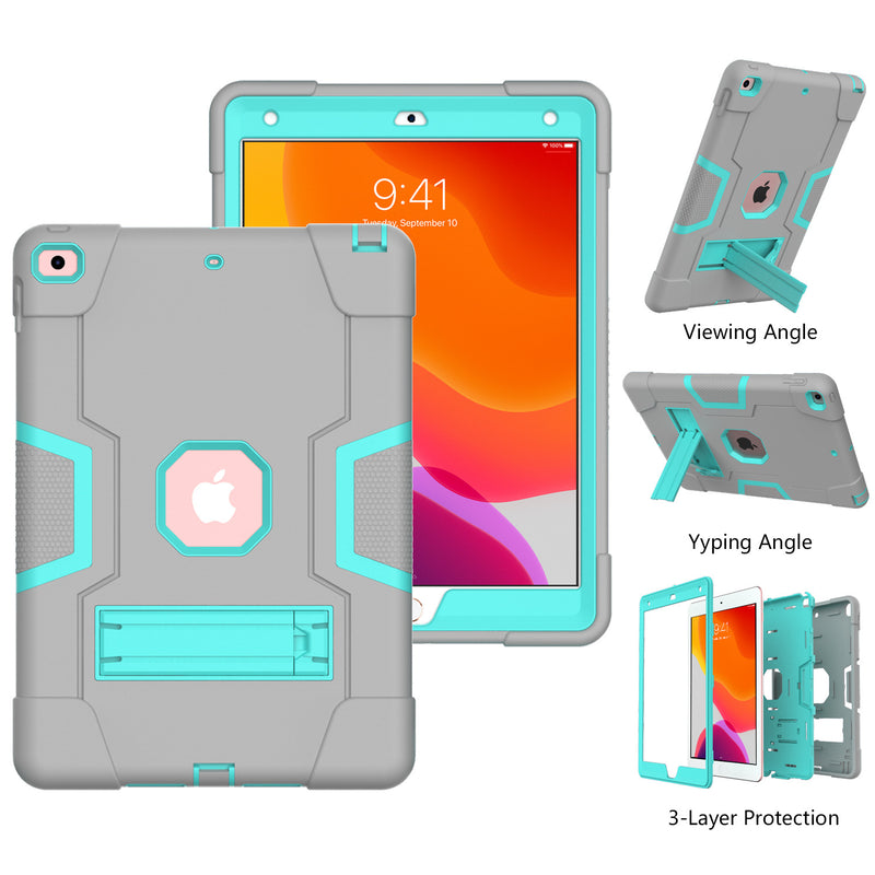 Cargue la imagen en el visor de la galería, Apple iPad 7th/8th/9th 10.2&quot; - Defender Heavy Duty Drop Proof Rugged Protective Stand Case - Polar Tech Australia
