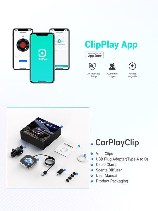 Cargue la imagen en el visor de la galería, Plug and Play Wireless CarPlay Adapter With Built-in Screen for iPhone 11/12/13/14/15/16
