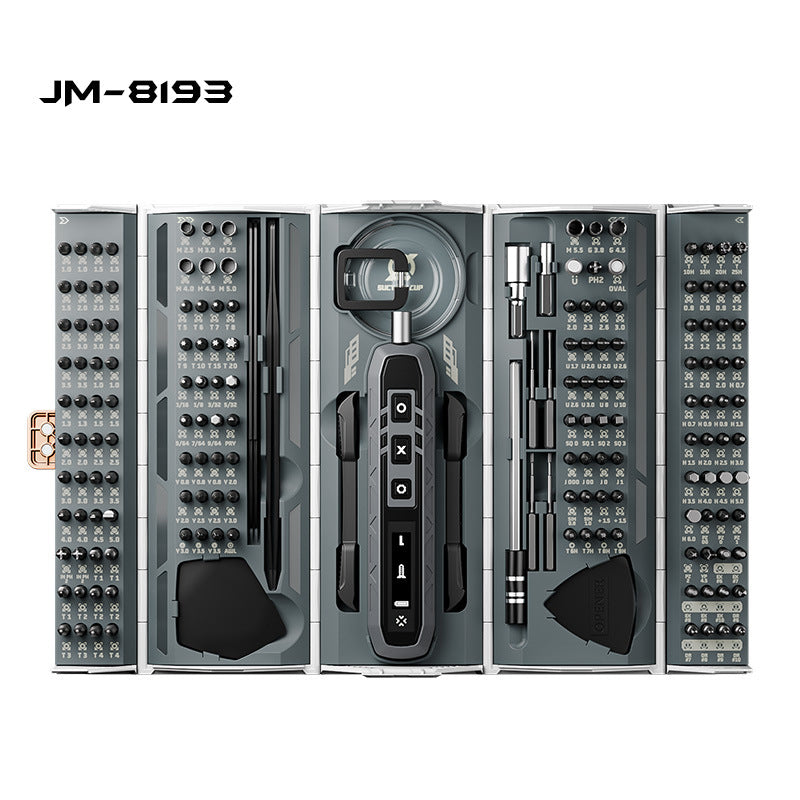 Load image into Gallery viewer, [JM-8193] JAKEMY 180-in-1 Electric Mini Container Smart LED Rectangular Electric Screwdriver Set with 3-Speed Torque
