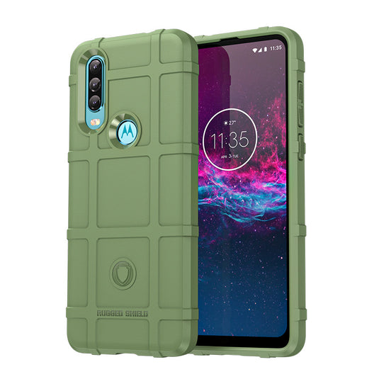 Motorola Moto One Action - Shield Shockproof Rugged Heavy Duty Case  With 2PC Tempered Glass Screen Protector