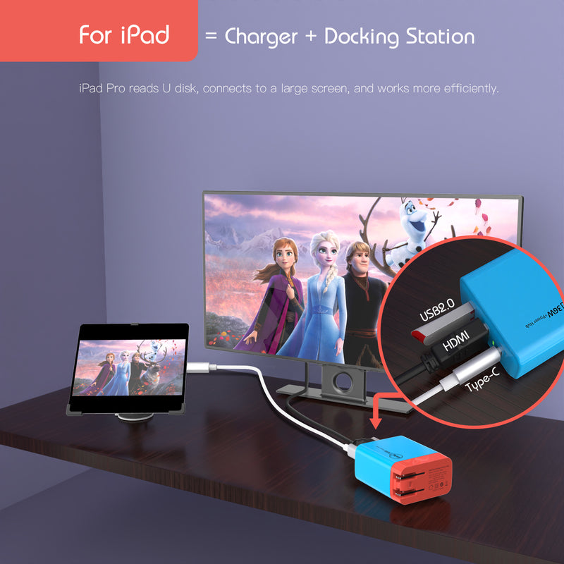 Chargez l&#39;image dans la visionneuse de la galerie, Switch Dock GaN Fast Charging HDMI Hub Portable Dock
