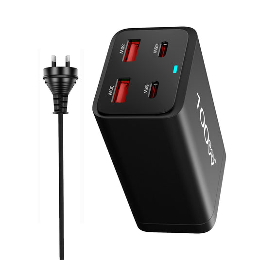 [100W GaN][SAA Approved] Universal Phone Tablet PD+QC 4 Port USB Type-C Wall Charger Desktop Home Office Charging Station Power Adapter (AU Plug) - Polar Tech Australia