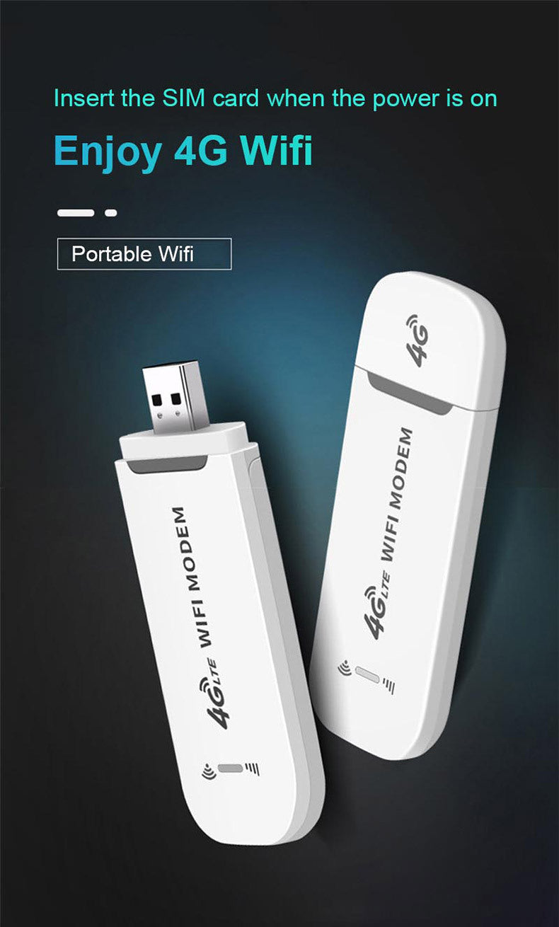 Cargue la imagen en el visor de la galería, [U96-3] 4G Wireless Internet Dongle LTE SIM Card Mini Portable 4G Modem 150Mbps with WiFi USB Dongle
