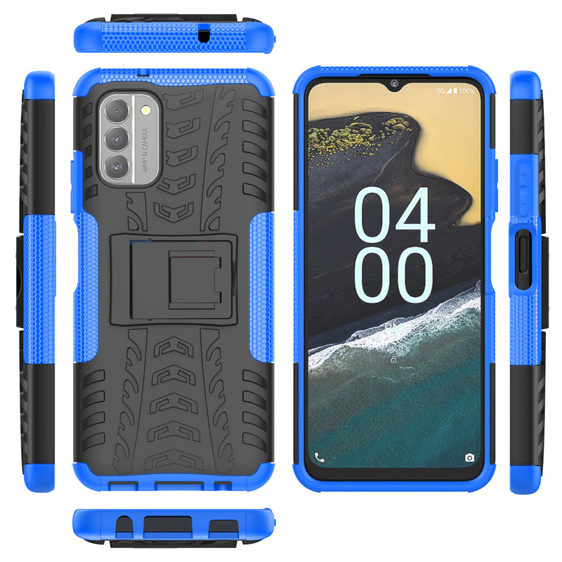 Chargez l&#39;image dans la visionneuse de la galerie, [Built-in Stand] Nokia G100 - Shield With Kickstand Hard PC Back Cover Soft TPU Dual Layer Protection Case
