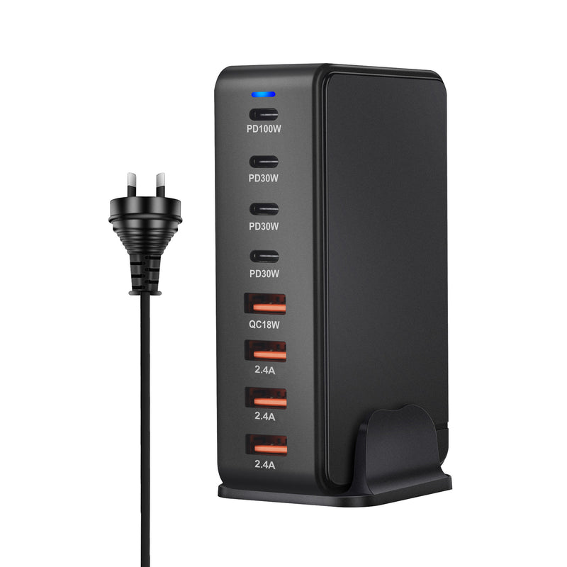 Load image into Gallery viewer, [240W GaN][SAA Approved] Universal Phone Tablet Laptop MaxBook PD+QC 8 Port USB Type-C Wall Charger Desktop Home Office Charging Station Power Adapter (AU Plug) - Polar Tech Australia
