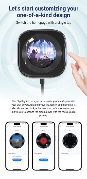 Cargue la imagen en el visor de la galería, Plug and Play Wireless CarPlay Adapter With Built-in Screen for iPhone 11/12/13/14/15/16
