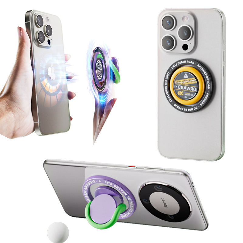 Load image into Gallery viewer, iPhone 12/13/14/15/16 -  Cyberpunk Style MagSafe Ring Holder Kickstand Grips 360 Rotation
