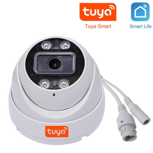 Chargez l&#39;image dans la visionneuse de la galerie, [TUYA Smart Home] 4MP FHD Wireless WIFI Dome Full Color Night Vision Security Camera 2-WayTalk With Light &amp; Siren
