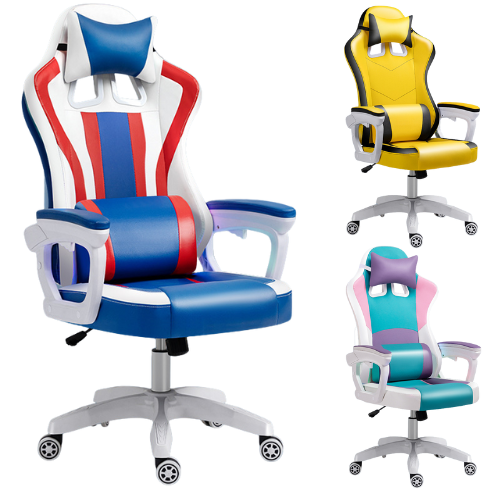 Cargue la imagen en el visor de la galería, American Style PU Leather Gaming Racing Chair OFFICE Computer Chair
