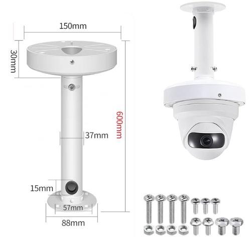 Cargue la imagen en el visor de la galería, [Fixed Length] Universal Aluminium CCTV Dome Camera Ceiling Mount Extension Bracket Holder
