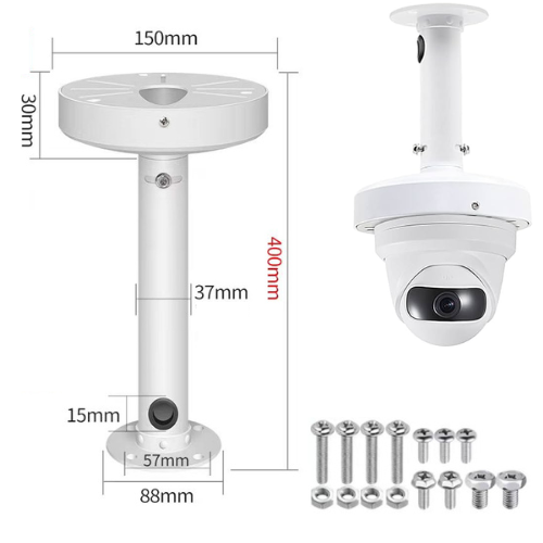 Cargue la imagen en el visor de la galería, [Fixed Length] Universal Aluminium CCTV Dome Camera Ceiling Mount Extension Bracket Holder
