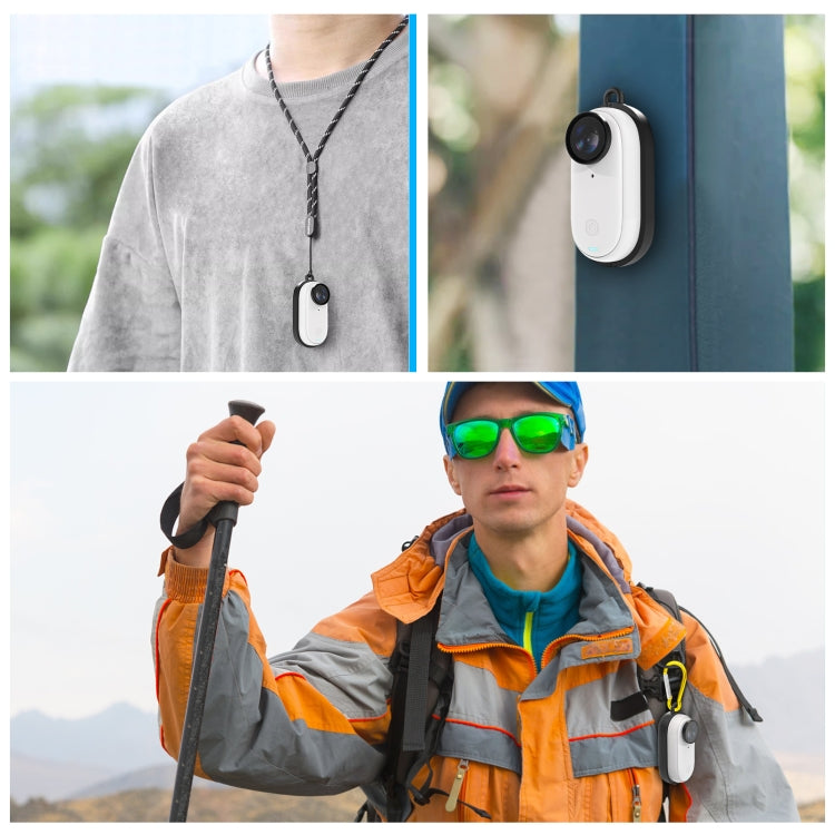 Cargue la imagen en el visor de la galería, Insta360 GO 3 / GO 3S PULUZ Body Magnetic Plastic Protective Frame Cage with Carabiner
