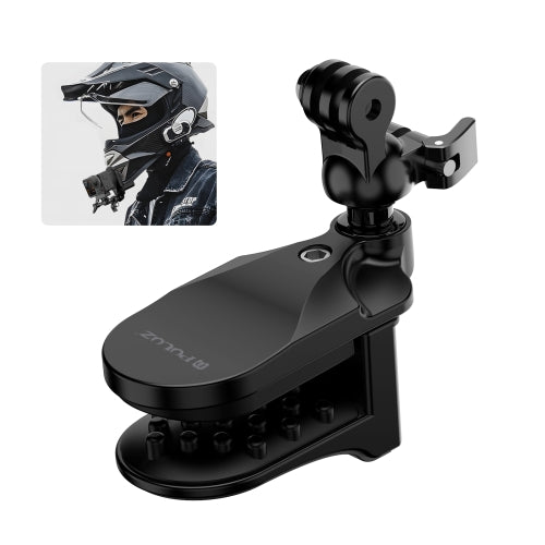 Chargez l&#39;image dans la visionneuse de la galerie, Motorcycle Helmet Chin Clamp Mount for GoPro and Other Action Cameras (Black)
