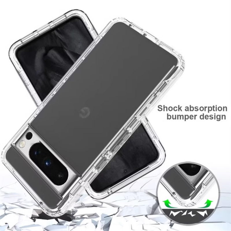 Cargue la imagen en el visor de la galería, Google Pixel 7A - TPU 2 in1 Full Covered Clear Transparent Protection Heavy Duty Case - Polar Tech Australia
