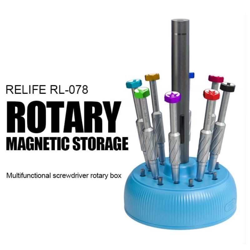 Cargue la imagen en el visor de la galería, [RL-078] 360-Degree Rotation Multifunctional 19 Holes Screwdriver Holder Organize Storage  Box - Polar Tech Australia
