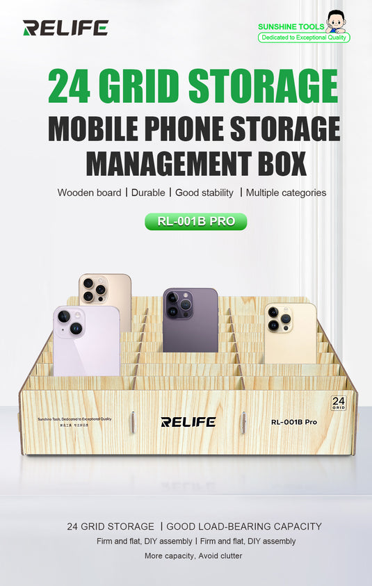 [RL-001B] 24-Grid Mobile Phone Storage Box