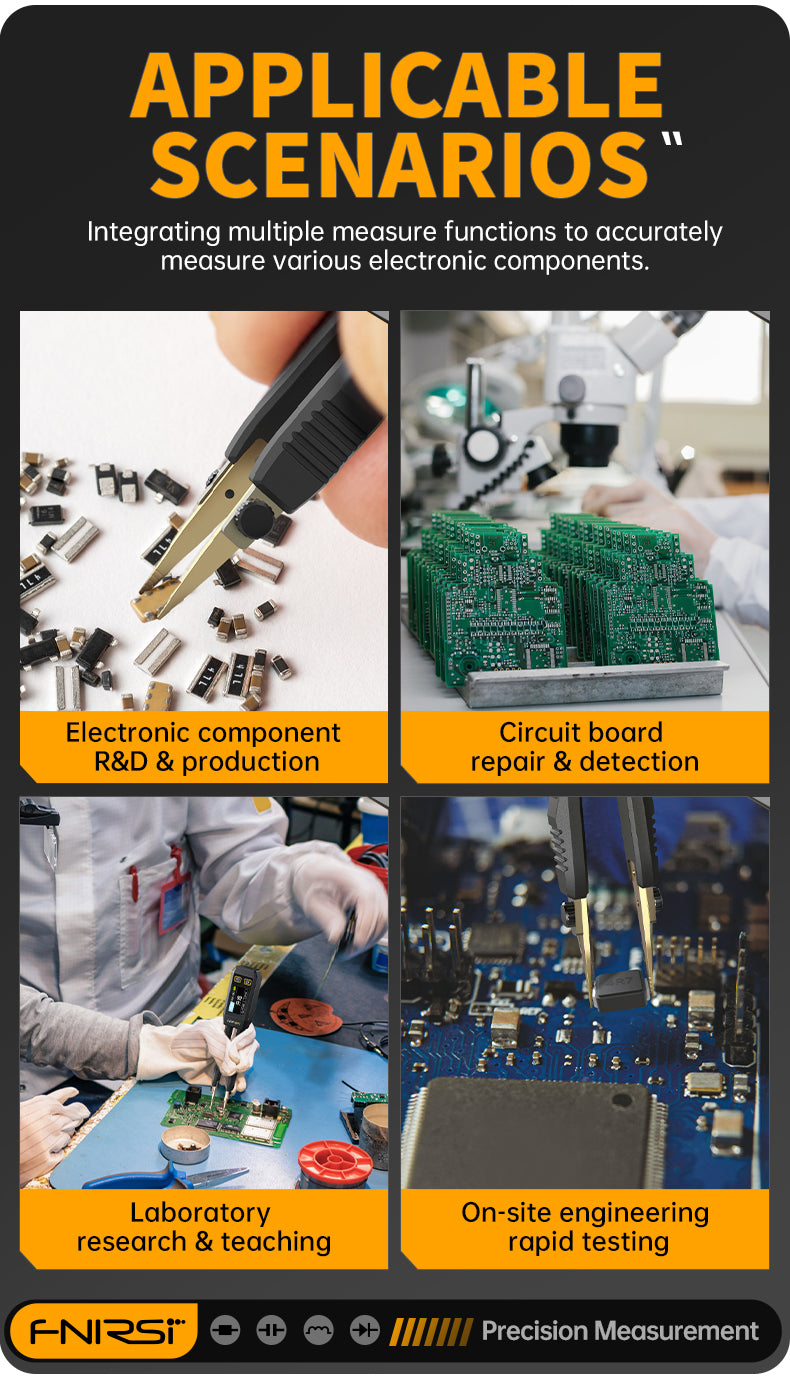 Cargue la imagen en el visor de la galería, [LCR-ST1] FNIRSI Intelligent Bridge Tweezers Smart Tweezer LCR SMD ESR Tester Resistance Capacitance Inductance Continuity Diode Test Auto Multimeter Tools
