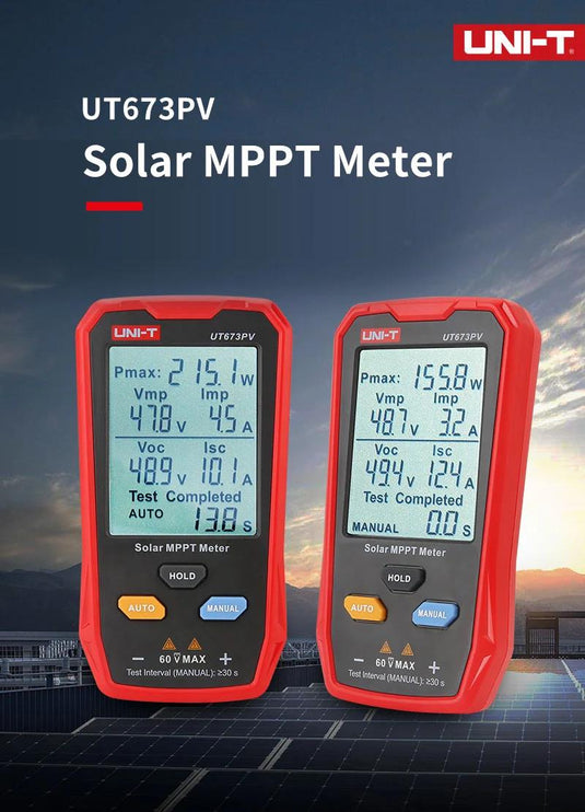 [UT673PV] UNI-T Solar MPPT Meter 5~800W PV Module Maximum Power Tester Open Circuit Voltage Short Circuit Current Lmp Vmp Test