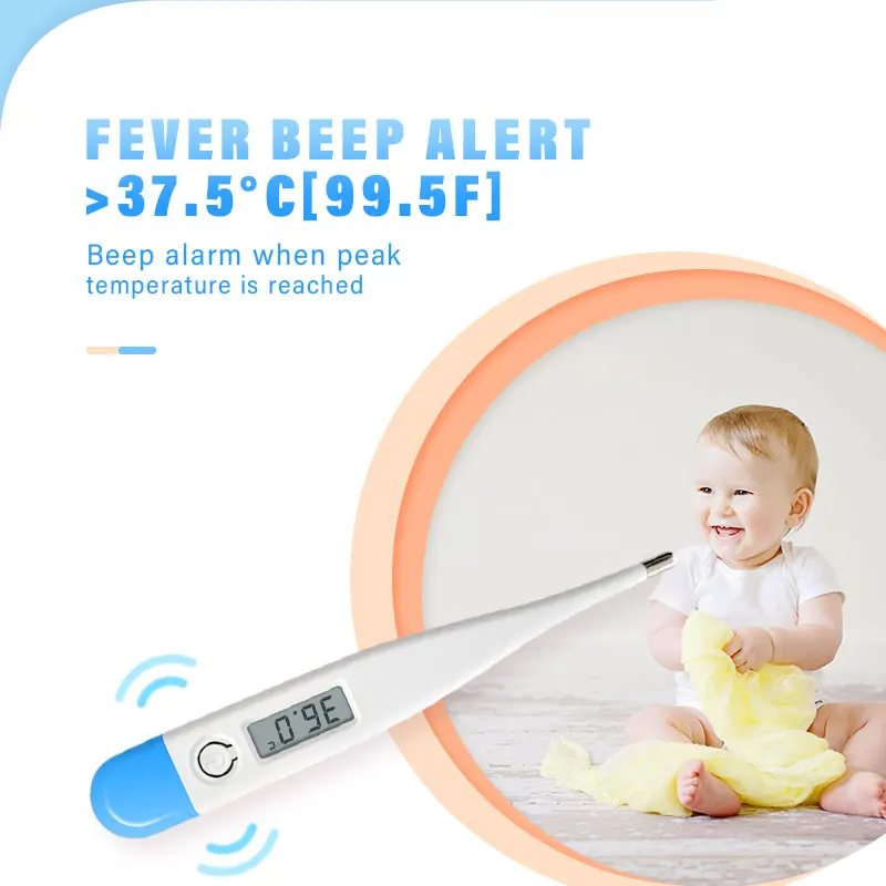 Cargue la imagen en el visor de la galería, [Thermometer] Baby Thermometers Pulse Oximeter Finger Digital Thermometer Accurate Oral Armpit Temperature Reading Fever Alert Termometer
