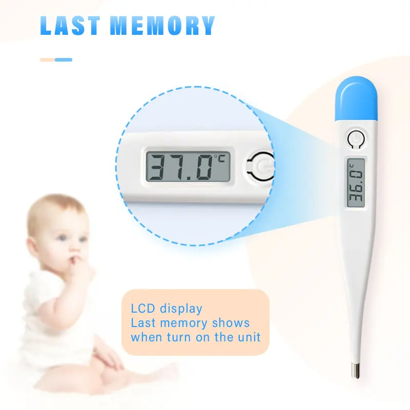 Cargue la imagen en el visor de la galería, [Thermometer] Baby Thermometers Pulse Oximeter Finger Digital Thermometer Accurate Oral Armpit Temperature Reading Fever Alert Termometer
