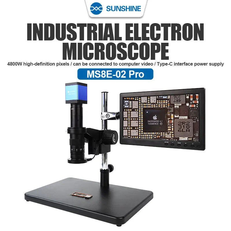 Load image into Gallery viewer, [MS8E-02 PRO][Built-in Display] SUNSHINE Industaial Electron Microscope With 4800W High-definition Quality Screen Display For Mobile Phone Repair - Polar Tech Australia
