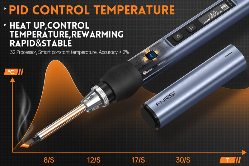 Chargez l&#39;image dans la visionneuse de la galerie, [HS-01] FNIRSI Adjustable Temperature Soldering Iron DC 24V 80-420℃ Welding Solder Rework Station PD 65W Portable Repair Tool
