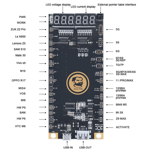 Mechanic BA27 Battery Activation Detection Board For iPhone 5-13 Pro Max / Android Phone