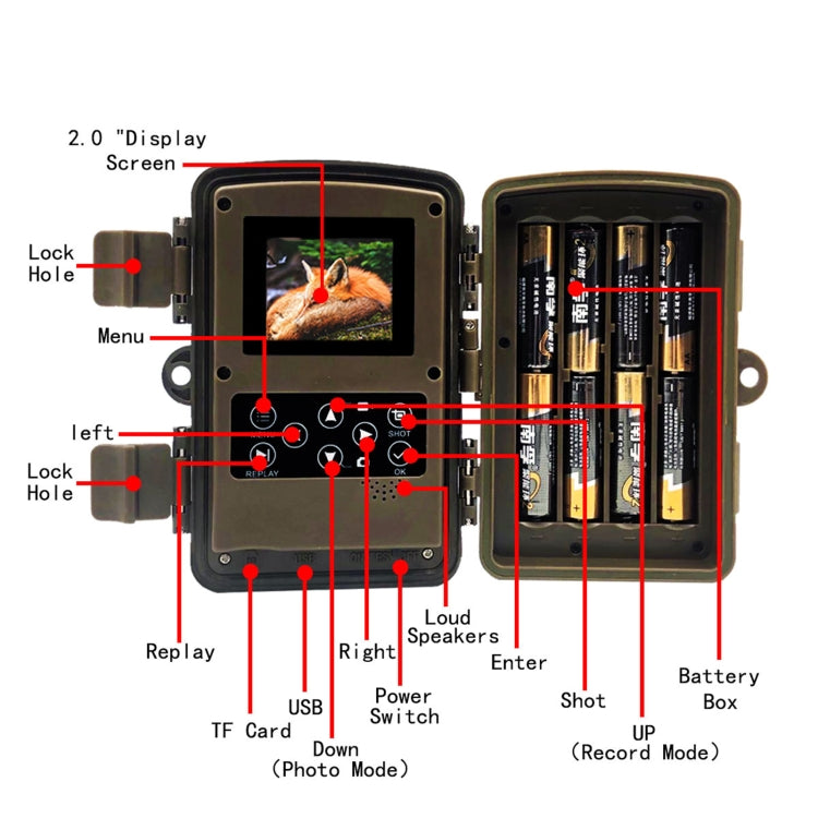 Chargez l&#39;image dans la visionneuse de la galerie, [PR700] 1080P Wildlife Hunting Camera Motion Activated Night Vision Camcorder for Outdoor Tracking Scan Trigger
