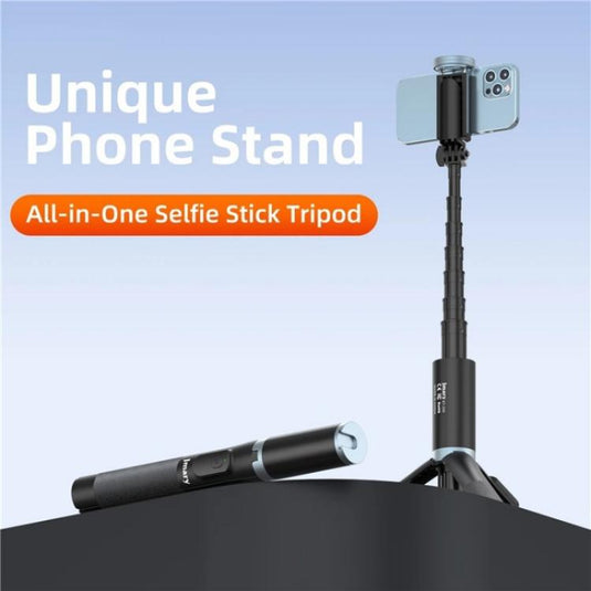 JMARY KT-259 360 Degree Rotating Phone Clip Retractable Selfie Stick Tripod