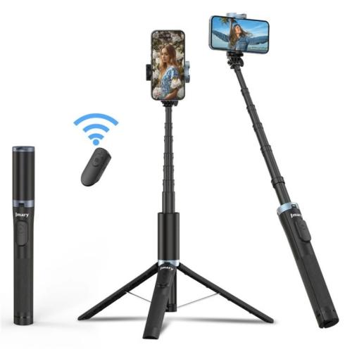 Load image into Gallery viewer, JMARY KT-259 360 Degree Rotating Phone Clip Retractable Selfie Stick Tripod
