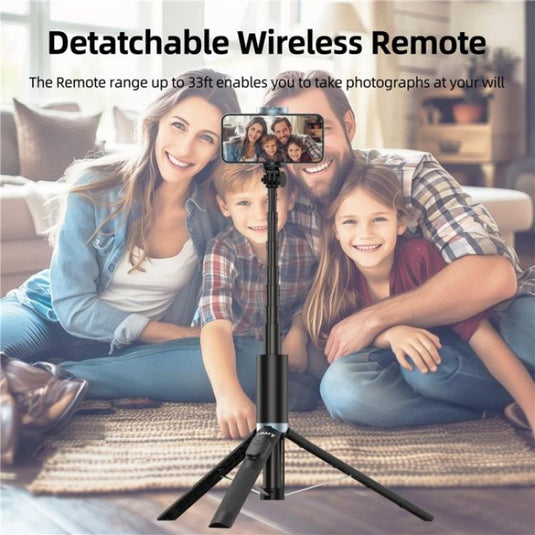 JMARY KT-259 360 Degree Rotating Phone Clip Retractable Selfie Stick Tripod