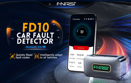 [FD10] FNIRSI Car OBD2 Scanner Code Reader Clear Error OBD Diagnostic Tool IOS Android Bluetooth V5.1 Check Engine Light Car Repair