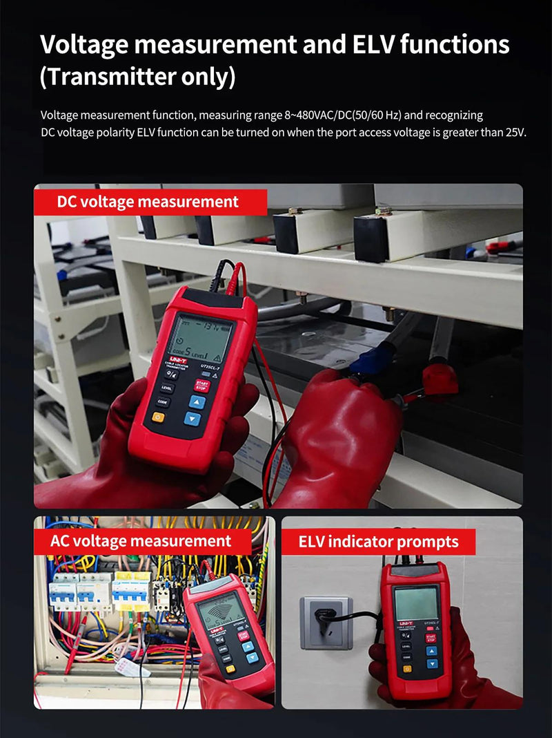 Cargue la imagen en el visor de la galería, [UT25CL] UNI-T Handheld Cable Locator NCV Non-contact Electrical Test Electrical Safety Detector Trace Underground Cable Paths
