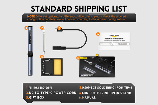 [HS-01] FNIRSI Adjustable Temperature Soldering Iron DC 24V 80-420℃ Welding Solder Rework Station PD 65W Portable Repair Tool