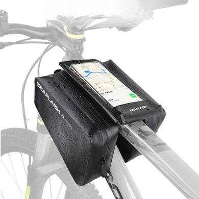 SEAFLASH Outdoor Waterproof Bike Bag – Touch Screen Saddle Bag for Mountain Bikes