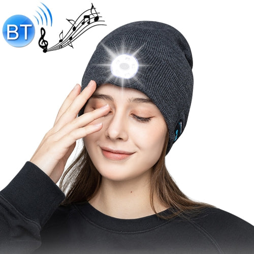 Chargez l&#39;image dans la visionneuse de la galerie, Outdoor Night Running Night Fishing LED Light Illumination Bluetooth 5.0 Knitted Hat
