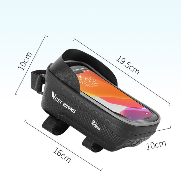 Cargue la imagen en el visor de la galería, WEST BIKING YP0707235 Mountain Bike Front Beam Bag Waterproof Mobile Phone Bicycle Bag Hard Shell Reflective Bag Riding Equipment
