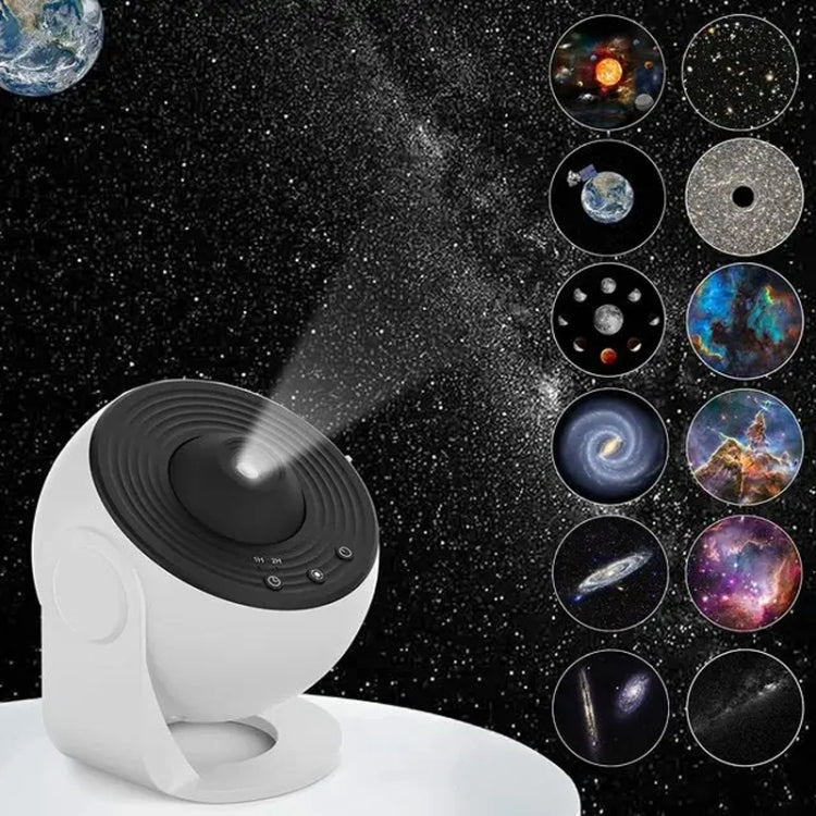 Cargue la imagen en el visor de la galería, Galaxy Night Light Star Projector LED Table Lamp Children Room Decor With 12pcs Film Disc
