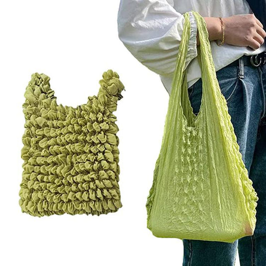 Mini Retractable Bubble Bag – Multifunctional Large-Capacity Elastic Shopping Bag