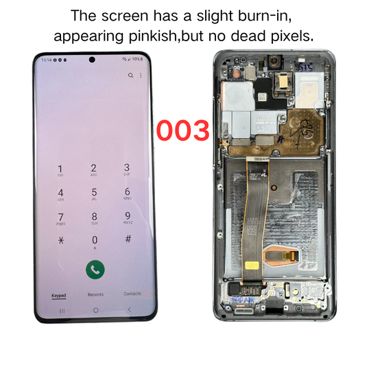 [Grado B][Con marco] Samsung Galaxy S20 Ultra (SM-G988) Conjunto de pantalla digitalizador táctil LCD