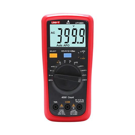 [UT136B+] UNI-T Digital multimeter tester AC DC Voltmeter Ammeter Ohm capacitance HFE Diode/transistor tester