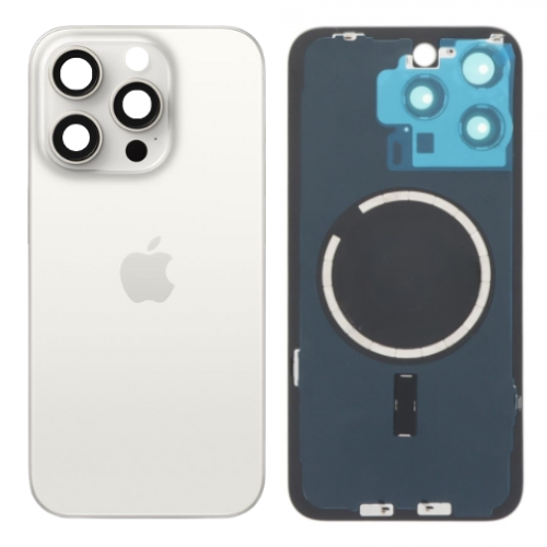 Cargue la imagen en el visor de la galería, [Assembly] Apple iPhone 15 Pro - Back Rear Replacement Glass Panel With Camera Lens &amp; Magsafe Magnet Ring - Polar Tech Australia

