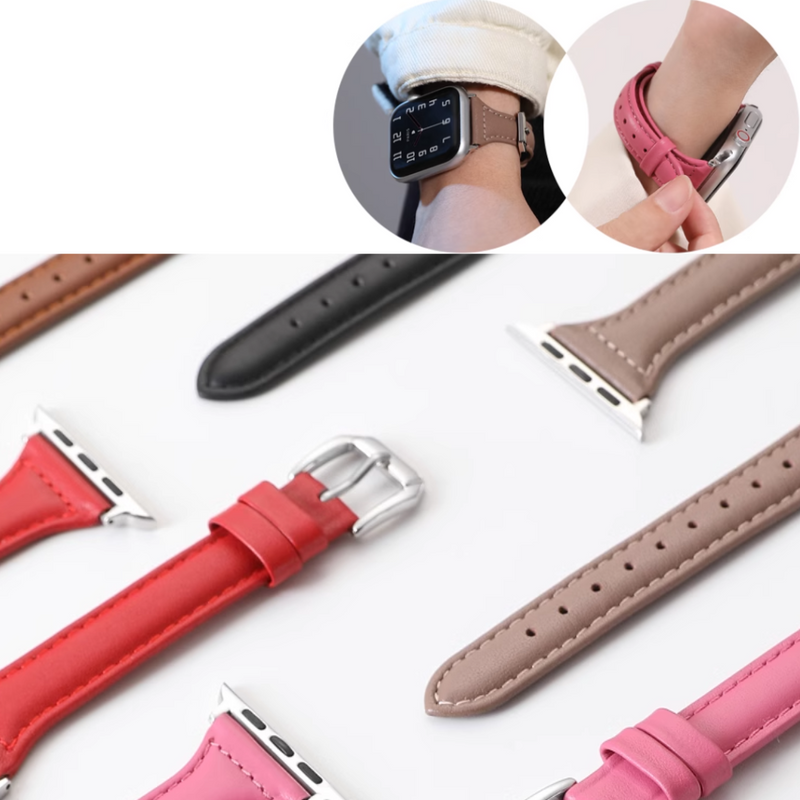 Load image into Gallery viewer, Apple Watch 1/2/3/4/5/SE/6/7/8/9/SE Leather Watch Band Strap - Polar Tech Australia
