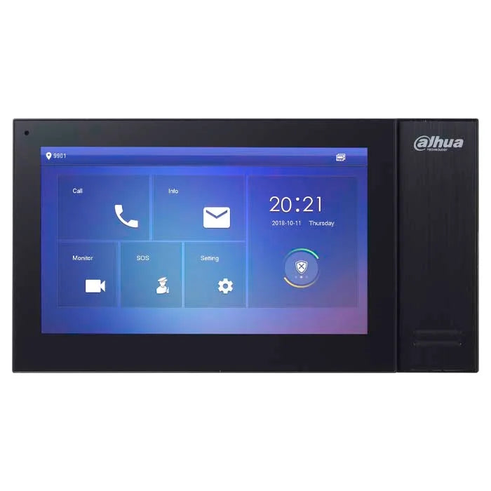 Cargue la imagen en el visor de la galería, [VTH2421FB-P] Dahua IP Intercom System Villa Indoor Monitor 7 Inch Touch Screen PoE BLACK
