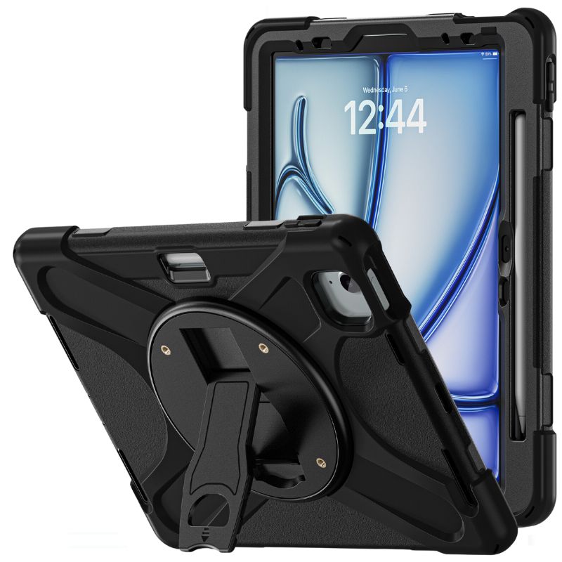 Cargue la imagen en el visor de la galería, Apple iPad Air 6/6th  11&#39;&#39; &amp; Air 4/5 10.9&#39;&#39; &amp; Pro 1/2/3/4 11&#39;&#39; - 360 Degree Rotate Shockproof Heavy Duty Tough Stand Case Cover With Pen Holder - Polar Tech Australia
