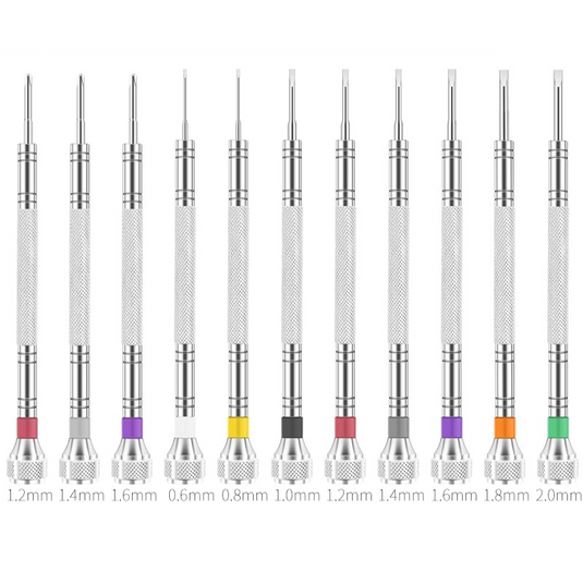 Watch Repair Tool - Precision Mini Screwdriver Set for Watches, Glasses, Phones, and Small Devices, Stainless Steel, Flathead Screwdrivers for Disassembly