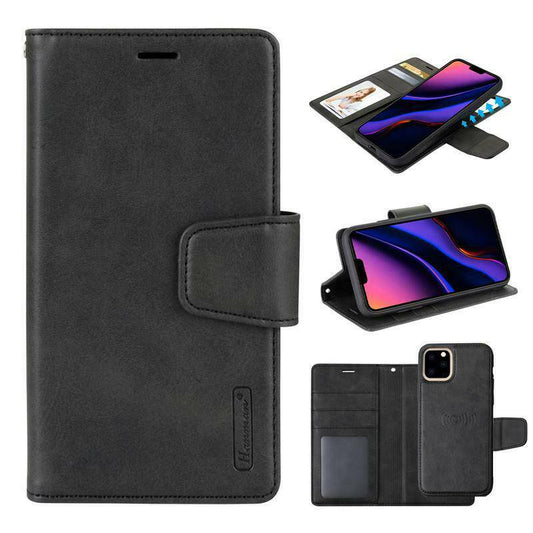 [2 in 1 Magnetic Detachable] Apple iPhone 15/15 Plus/15 Pro/15 Pro Max Hanman Miro Flip Wallet Leather Case - Polar Tech Australia