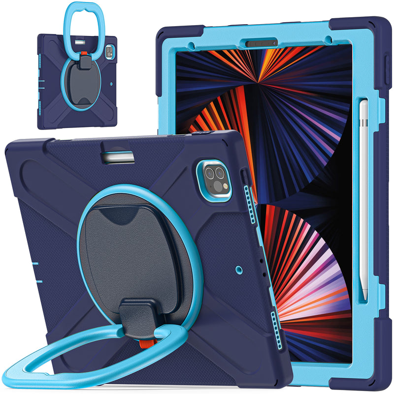 Cargue la imagen en el visor de la galería, Apple iPad Pro 12.9&quot; 3rd/4th/5th/6th Gen 360 Degree Rotation Heavy Duty EVA Kid Friendly Ring Holder Stand Case - Polar Tech Australia
